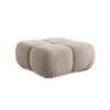 POUF Chenille Stoff Beige - Beige/Schwarz, Kunststoff/Textil (95/41/95cm) - Makamii