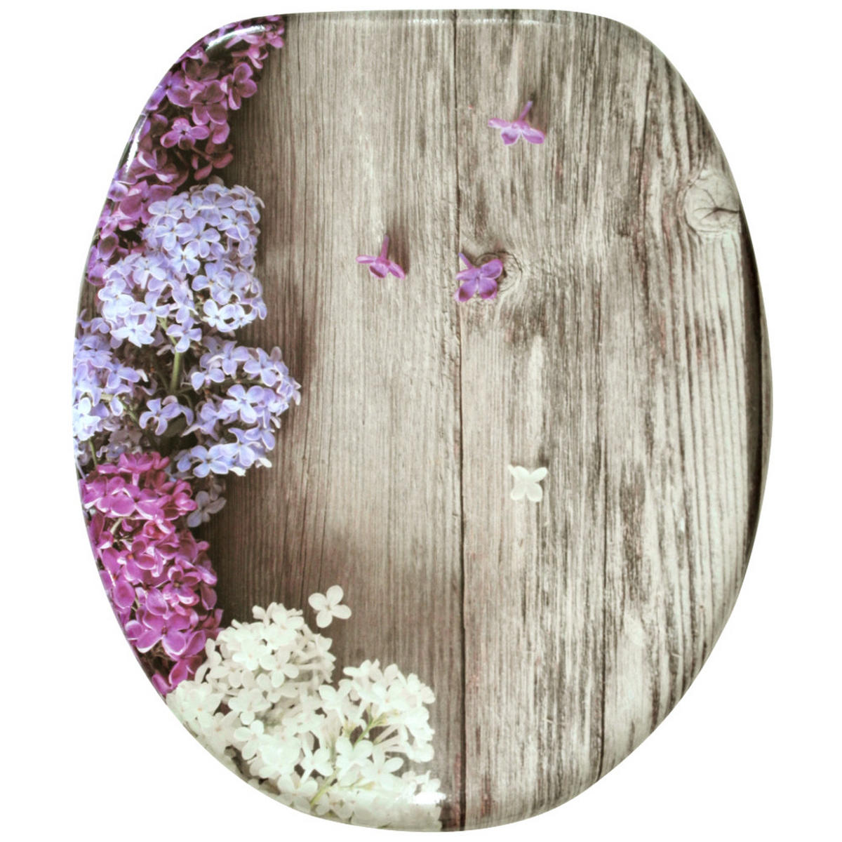 WC-SITZ mit Absenkautomatik Flieder - Violett, Holzwerkstoff (38/6/47cm) - Sanilo