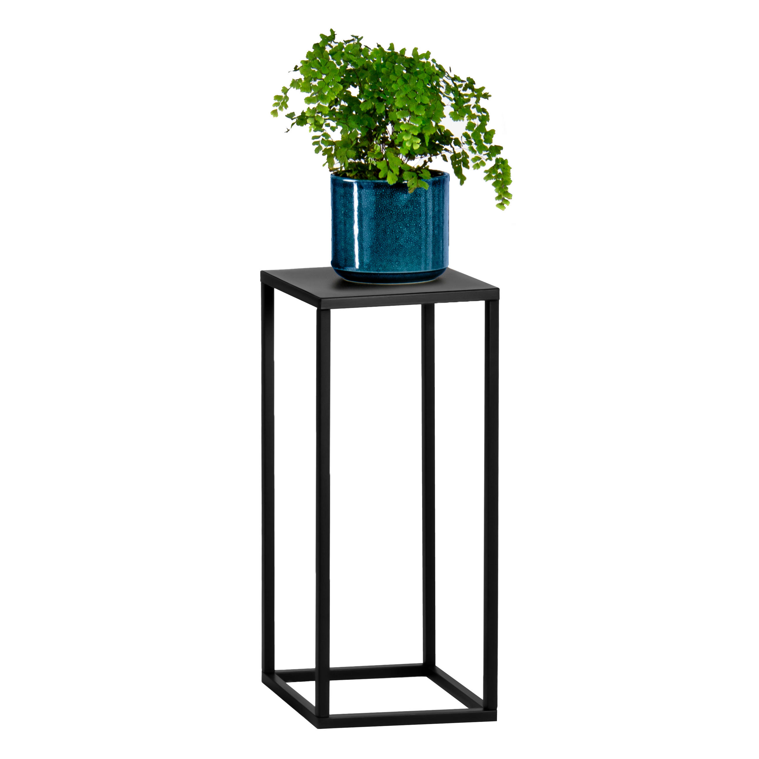 BLUMENHOCKER, Metall, schwarz - Schwarz, Metall (26/26/60.5cm) - bremermann