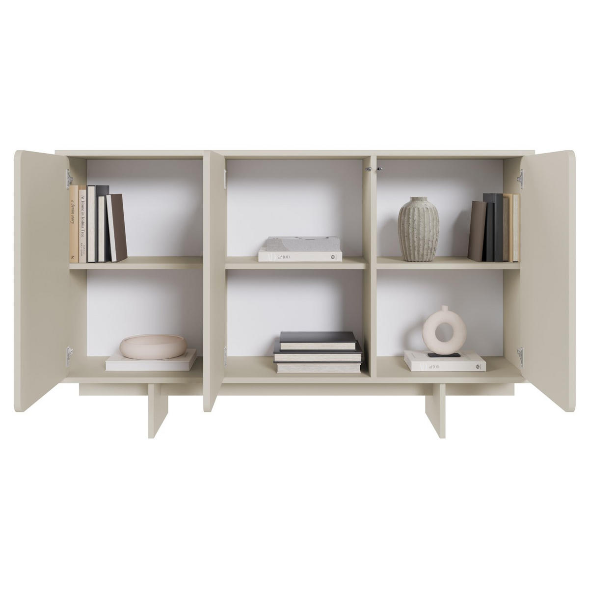 SIDEBOARD Wuwu Greige 150 cm - Taupe, Holzwerkstoff (150.4/88/35cm) - Selsey