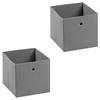 FALTBOX ELA 2ER-SET - Grau, Textil (27/27/27cm) - IDIMEX