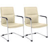 SCHWINGSTUHL 2er Set Lederlook Creme - Creme, Textil/Metall (57/92/59cm) - CLP