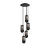 GALERIELEUCHTE Velo 5-flammig Rauch Ø 18cm - Anthrazit/Schwarz, Glas (18/18/33cm) - s.luce