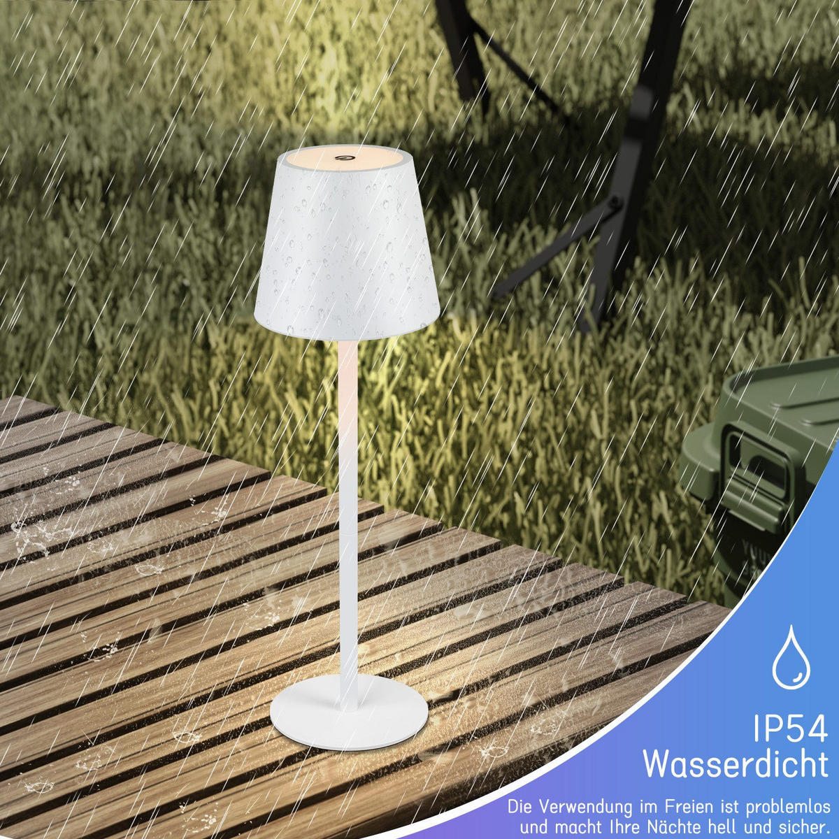 LED-TISCHLEUCHTE Kassel(2er-set) 11/11/37.5 cm - Weiß, Metall (11/11/37.5cm) - Nettlife