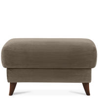 HOCKER GUSTAVO II, Beige - Beige/Braun, Holz/Holzwerkstoff (92/49/92cm) - KONSIMO®