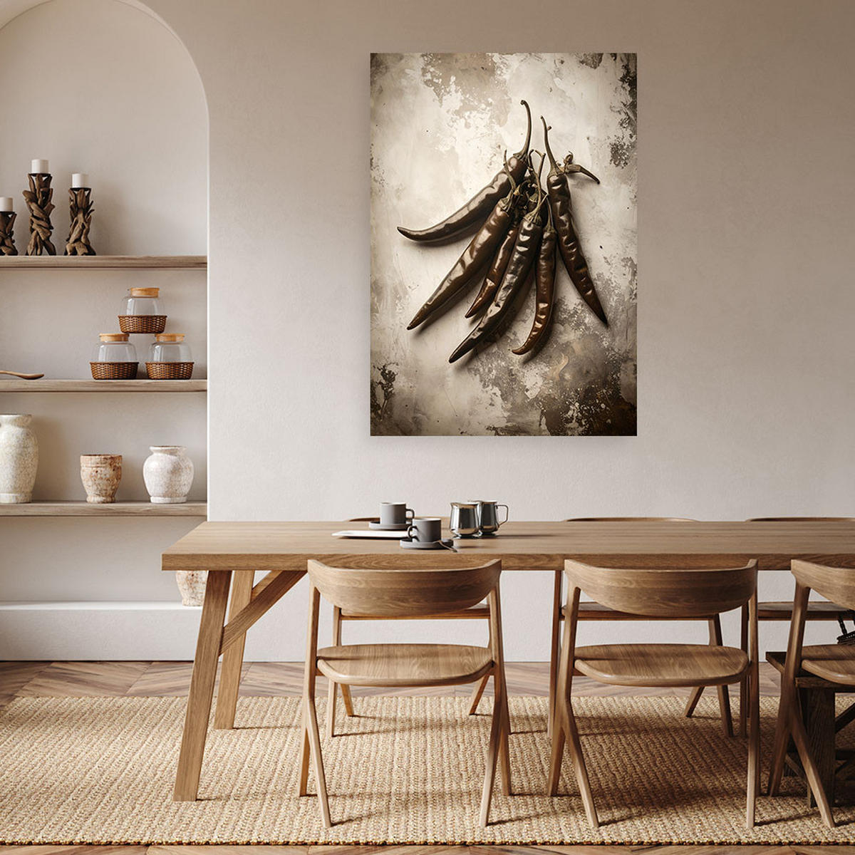 LEINWANDBILD Essen & Trinken 60x90cm - Grau, Textil (60/90cm) - Feeby