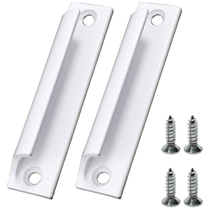 MÖBELGRIFF Weiß 2er-Set Aluminium - Weiß, Metall (2/3/9cm)
