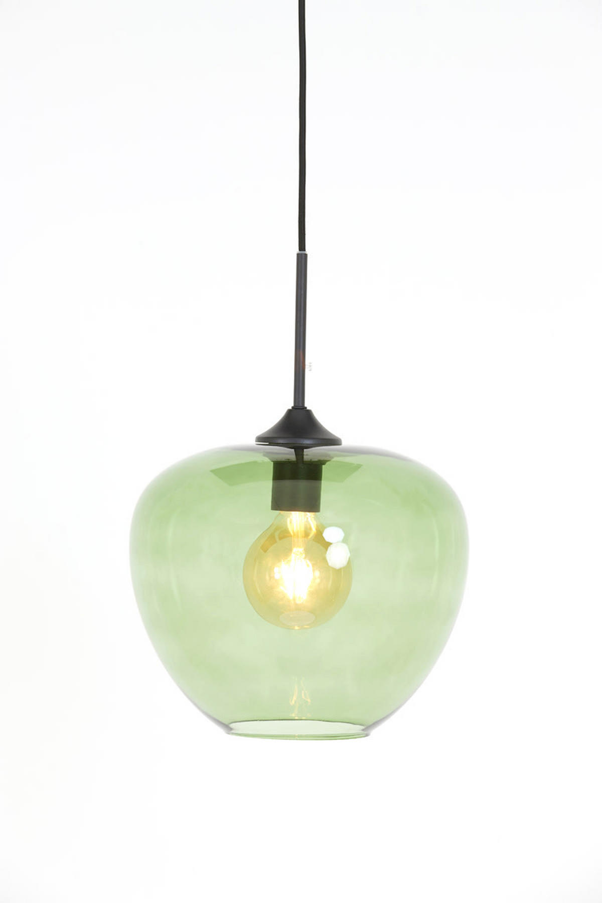 HÄNGELAMPE - Grün - 30/30/25 cm - Grün, Glas (30/30/25cm) - Light & Living