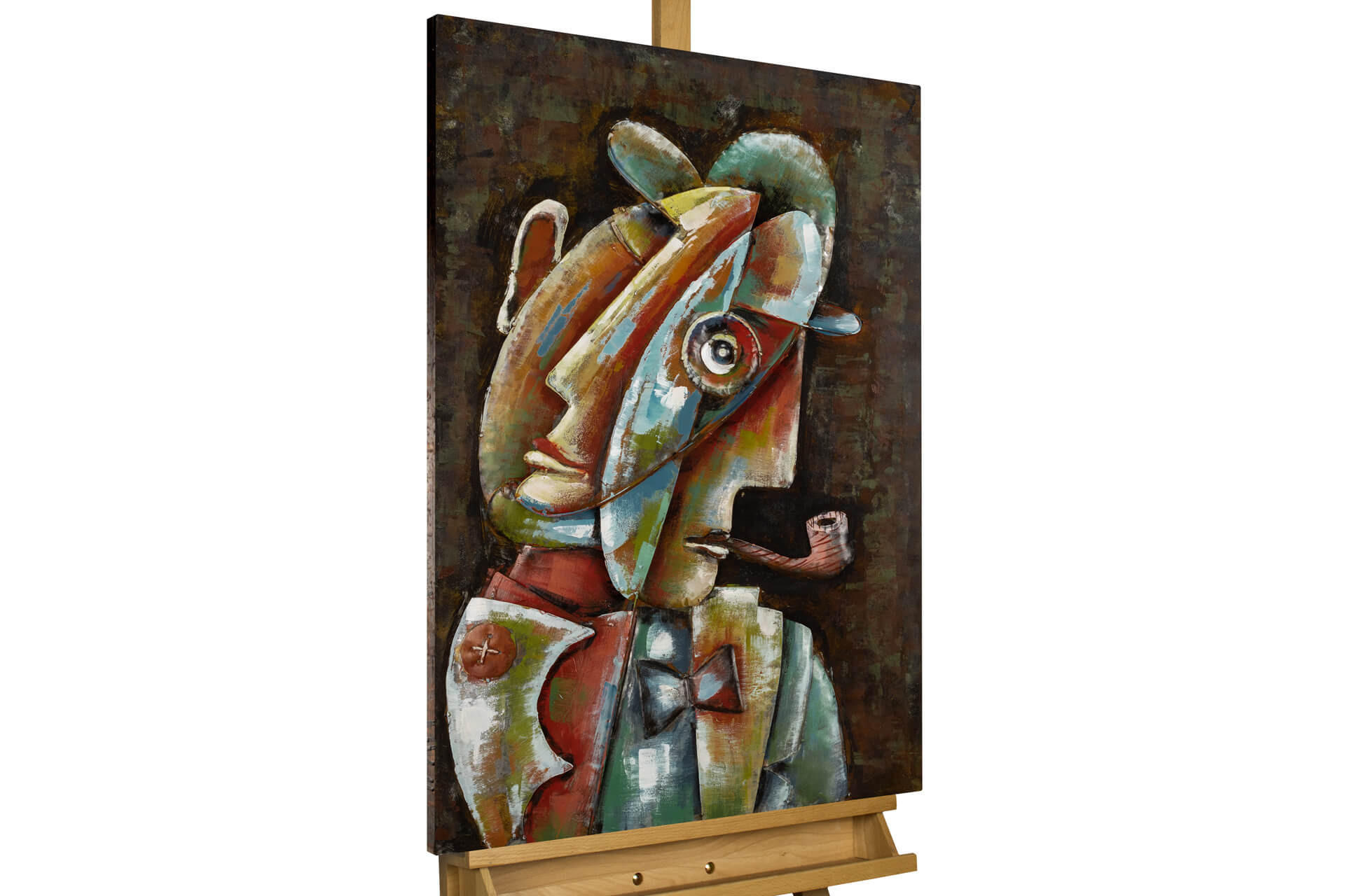 METALLBILD Bunt 60/90 cm - Multicolor, Metall (4.2/90cm) - KUNSTLOFT