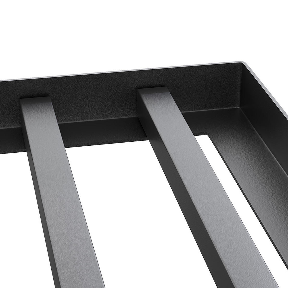 RASENRECHEN aus Kohlenstoffstahl in Schwarz zerlegbar dreiteiliger Stiel platzsparend langlebig 76 x 25 x 213 cm - Schwarz, Metall (76/213cm) - Livingandhome