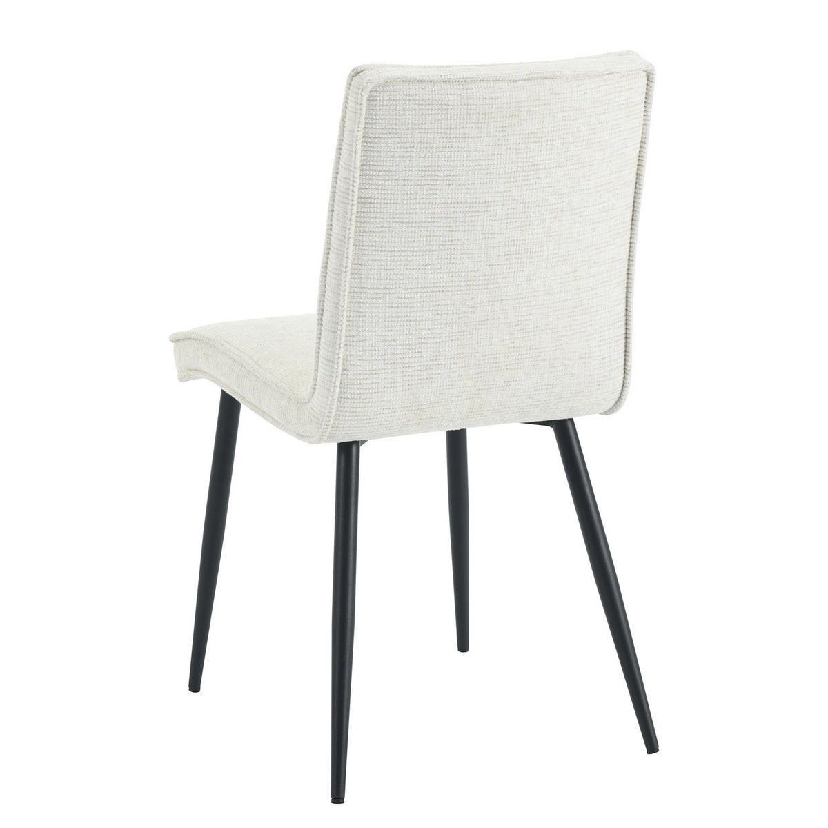 HOME24 Polsterstuhl CIRIANO 2er-Set - Beige/Schwarz, Textil/Metall (46/85/60cm) - home24