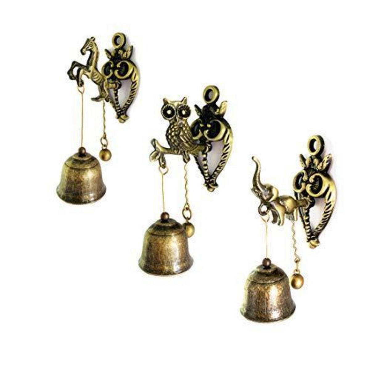 TÜRKLINGEL Elefant Metall Retro 10,9 cm - Bronzefarben, Metall (10.9/4.1/11cm)