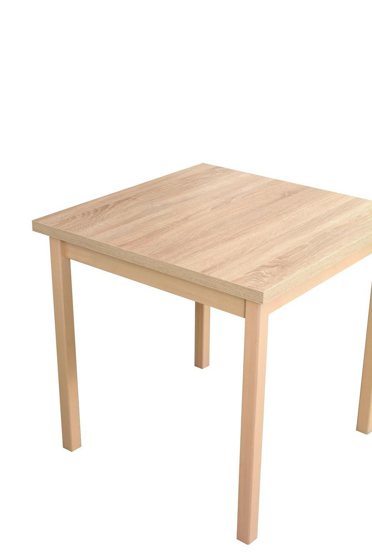 TISCH Max IX Sonoma Eiche, Esstisch mit Holz Beine - Sonoma Eiche, Holz/Holzwerkstoff (80/80/78cm) - Bettso