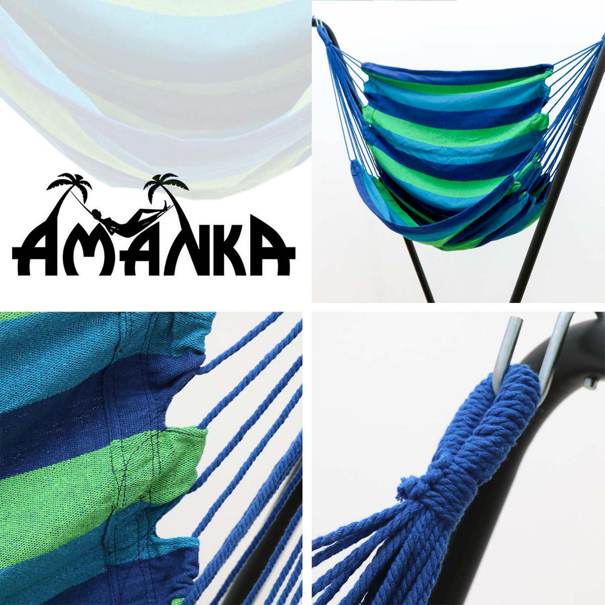 HÄNGESESSEL bis 150kg, 150/145cm, Bunt - Multicolor, Textil (150/2.5/145cm) - Amanka