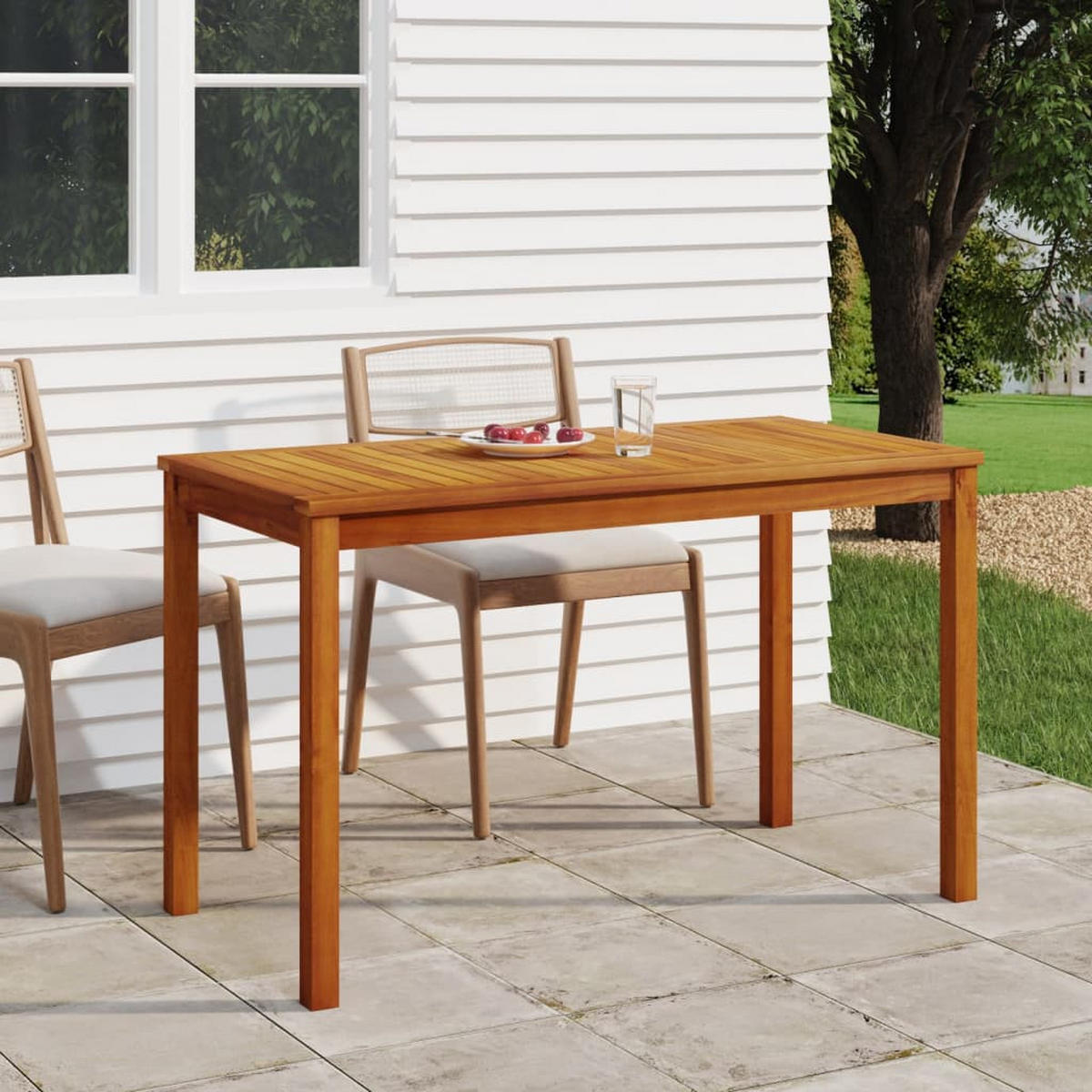 GARTENTISCH 110/55/67 Cm Massivholz Akazie - Braun, Holz (55/110/67cm) - vidaXL