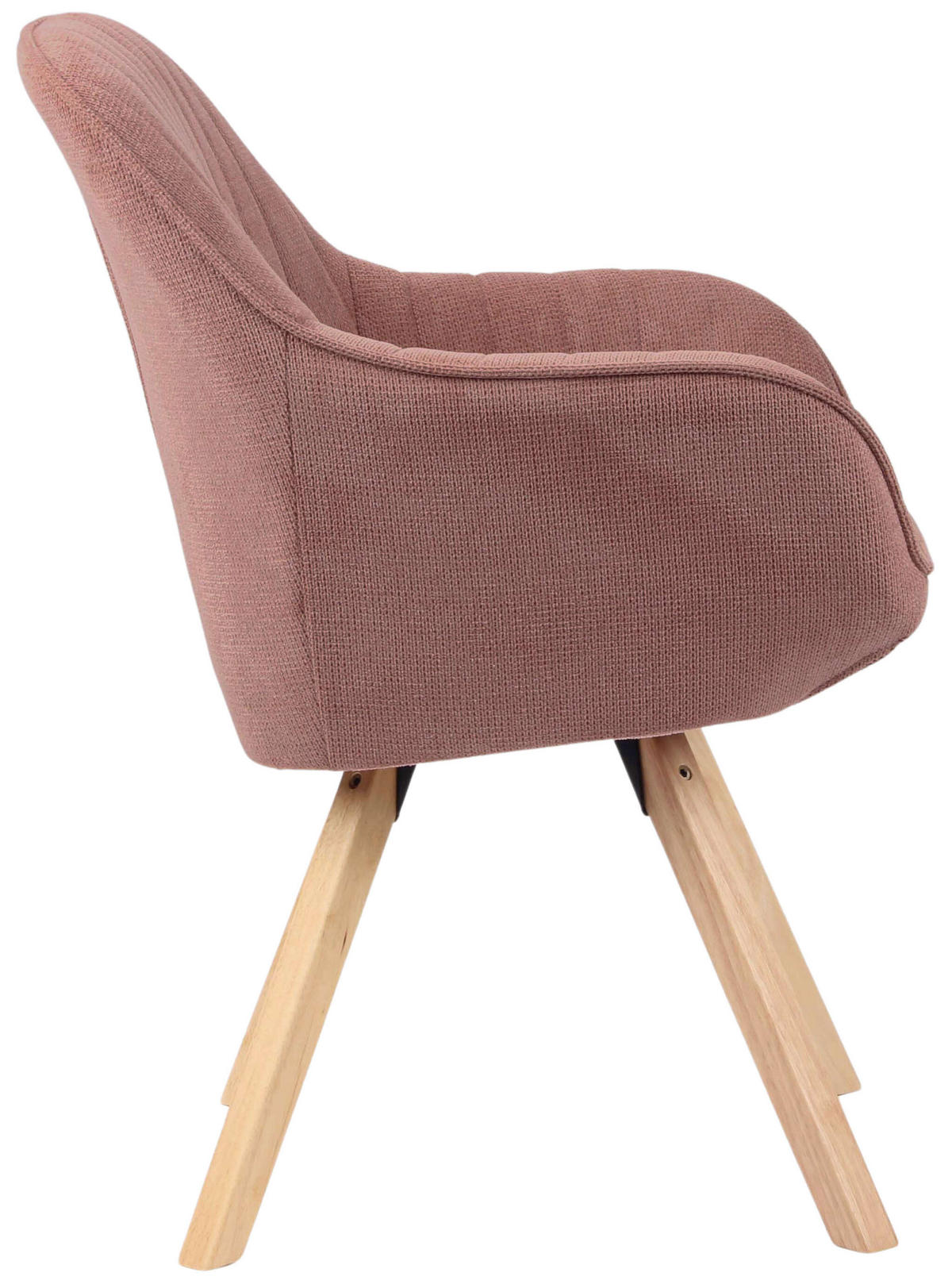 ESSZIMMERSTÜHLE Matera 2er-Set - Schwarz/Altrosa, Naturmaterialien/Textil (59/89/61cm) - Mr. Deko