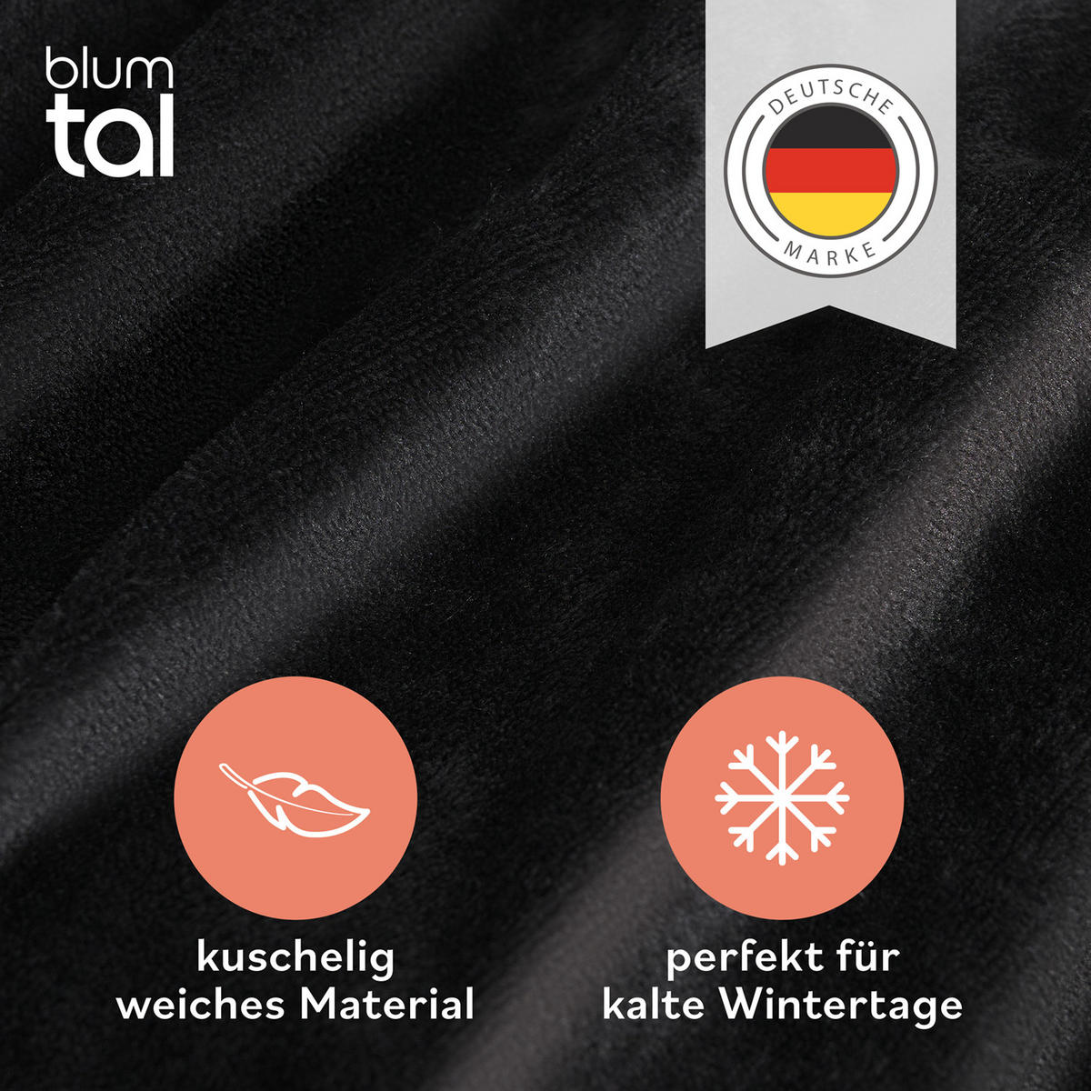SPANNBETTLAKEN Cashmere Touch 180x200 cm Plüsch Schwarz - Schwarz, Textil (200/180cm) - Blumtal