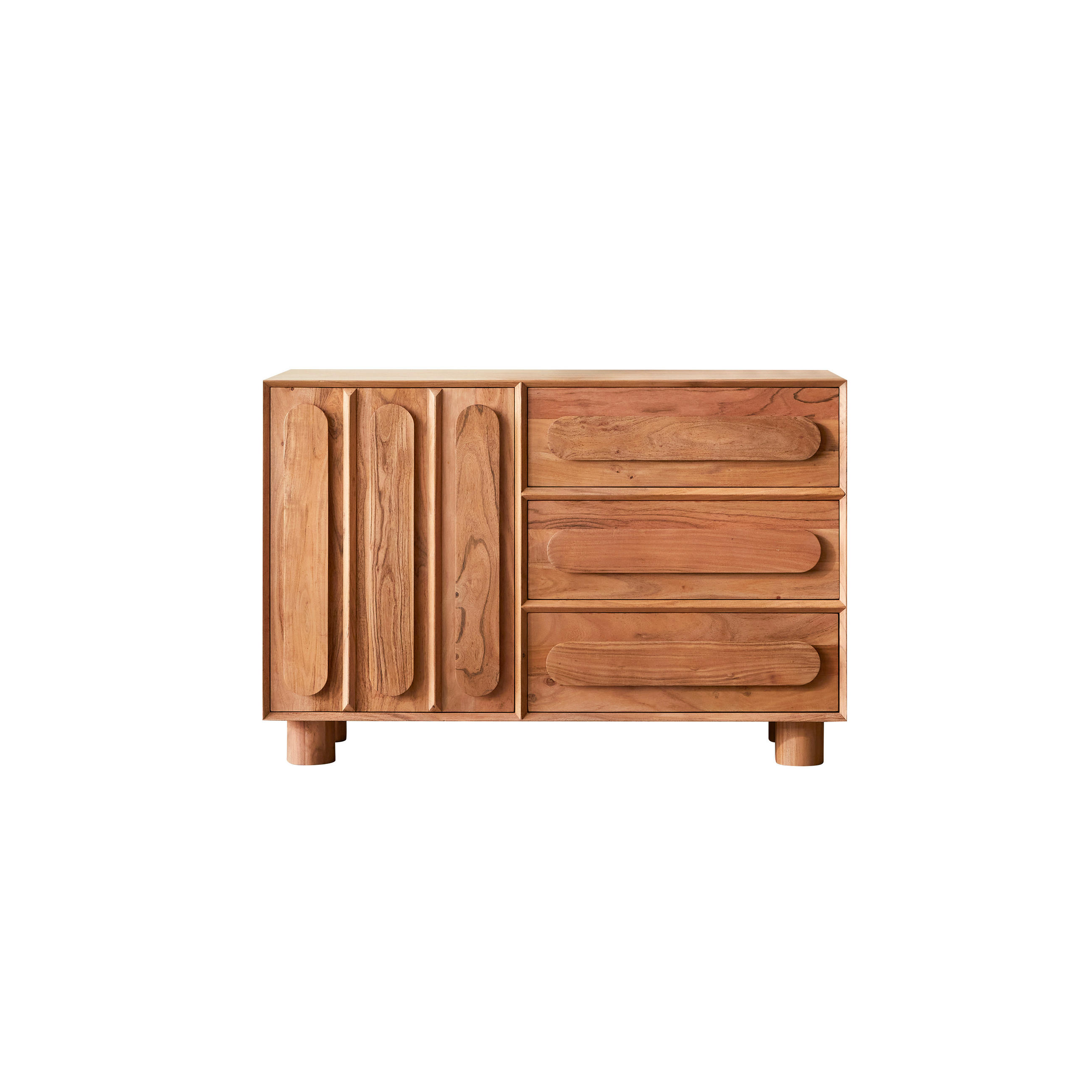 WASCHTISCHUNTERSCHRANK Olga Natur aus Akazie - Naturfarben, Holz (120/80/46cm) - Tikamoon