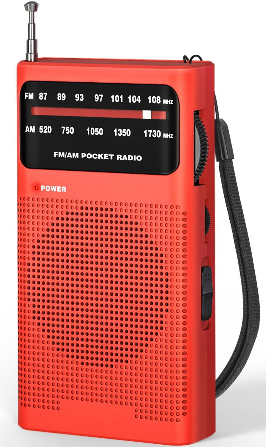 RADIO – FM/AM – Batteriebetrieben – Rot - Rot, Kunststoff (12.8/7/2.7cm) - DCA