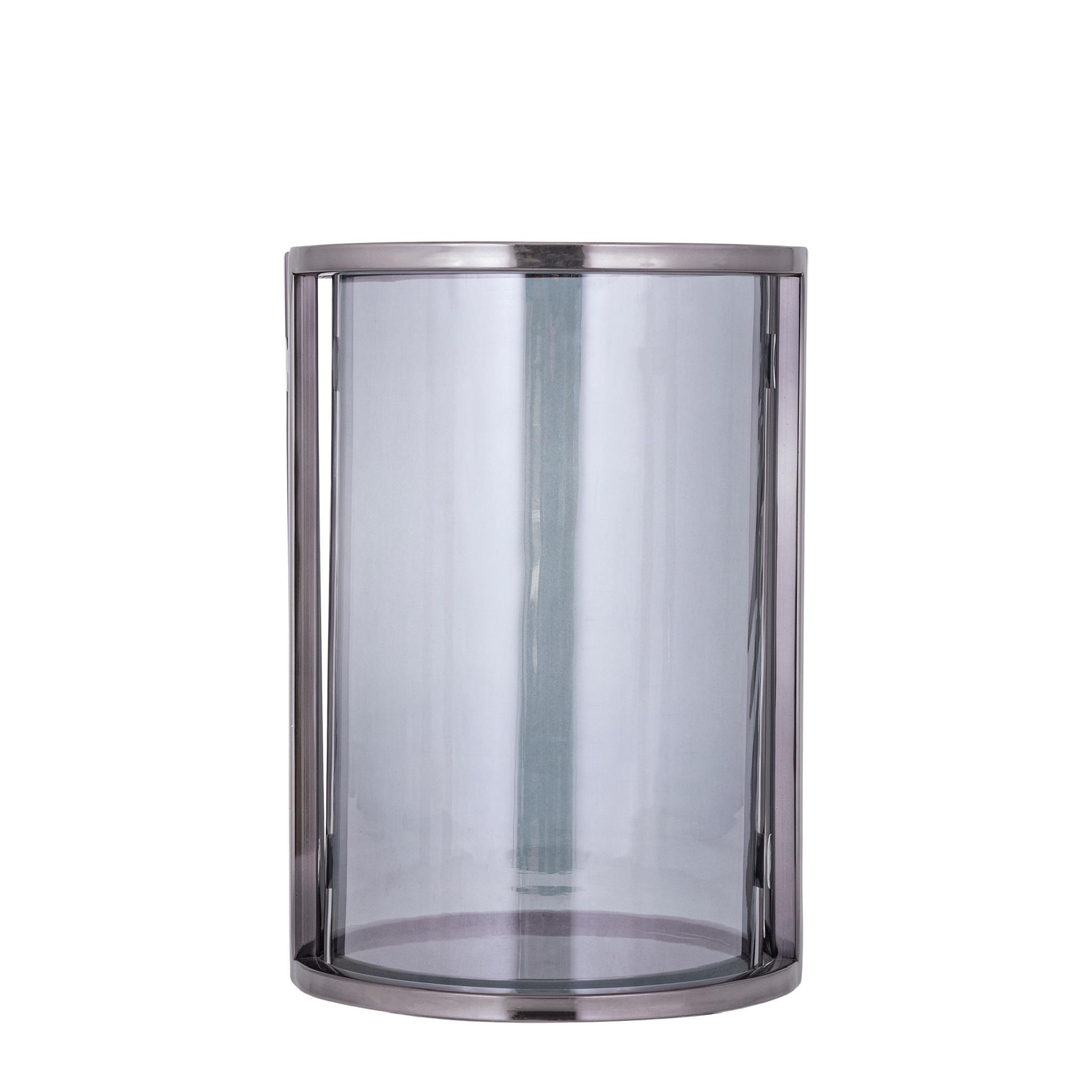 WINDLICHT Jarie Schwarz 23/23/33cm - Schwarz, Glas (23/33/23cm) - PTMD Collection