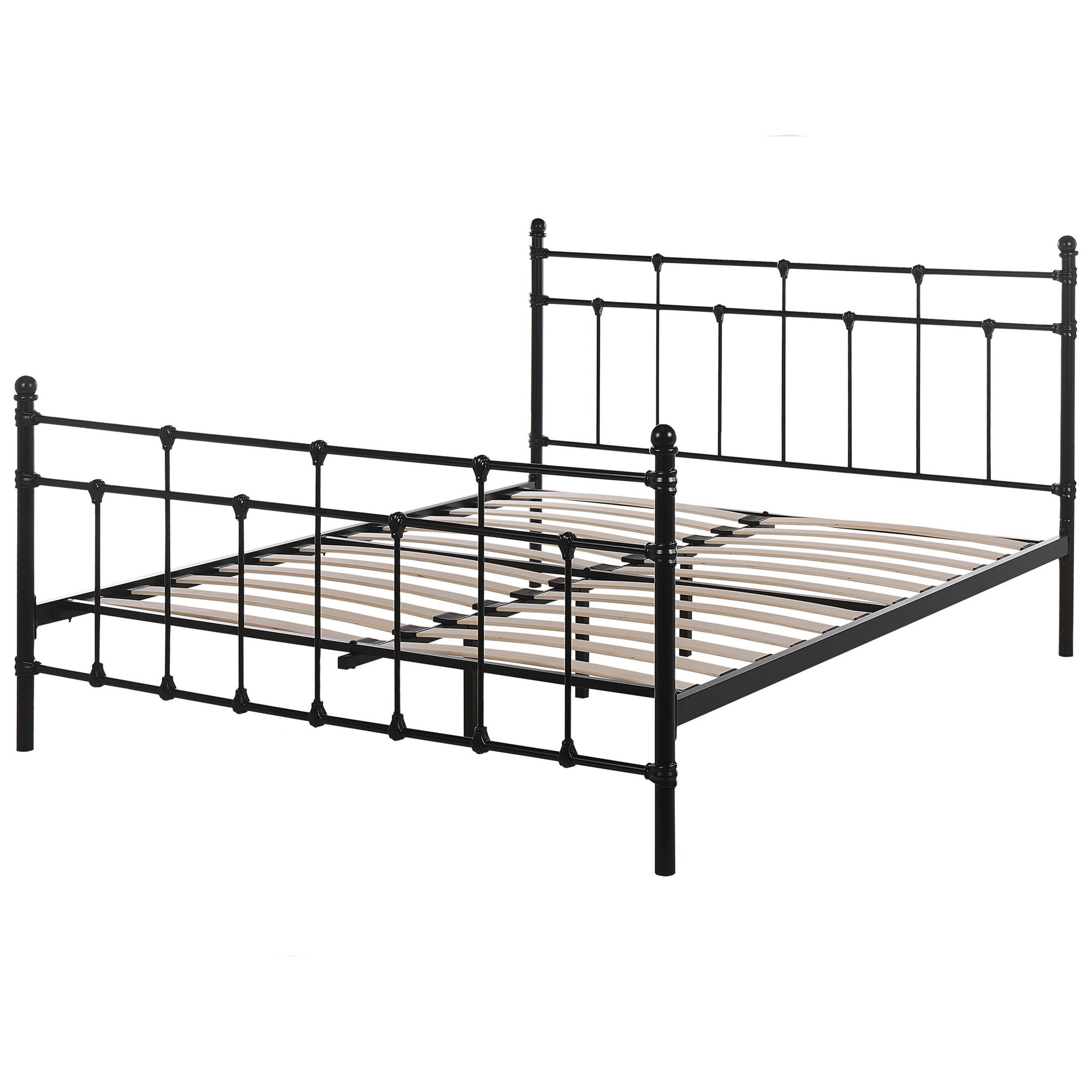 METALLBETT 140/200cm Schwarz Lynx - Schwarz, Metall (140/200cm) - Beliani