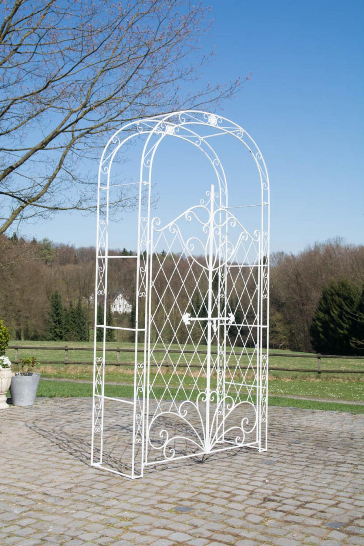 ROSENBOGEN Metall Weiß - Weiß, Metall (120/220/40cm) - CLP