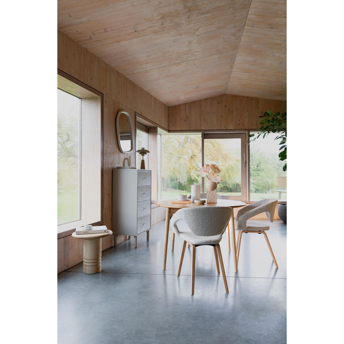 ESSZIMMERSTUHL Flexback Beige - 2 er Set - Beige, Holz (64/79/57cm) - Zuiver