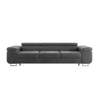 SCHLAFSOFA Lyam 3 Sitzplätze Dunkelgrau - Grau, Textil (275/69/100cm) - Petits-meubles