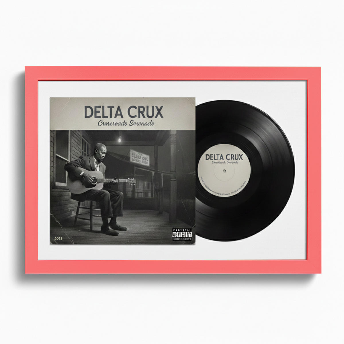 SCHALLPLATTEN BILDERRAHMEN 40/60 2er Set - Rot, Holz (60/40cm) - K-Möbel