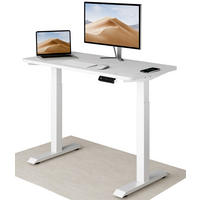 SCHREIBTISCH Elektrisch Höhenverstellbarer HomeOne 120x60cm Weiß/Weiß mit Memory-Funktion, Anti-Kollisions Technologie - Weiß, Holzwerkstoff (60/120/72cm) - Desktronic