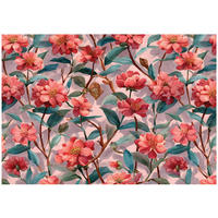 ABSTRAKTNÁ kvetinová fototapeta v červenej farbe 150x105 cm - viacfarebná, papier (150/105cm) - Wallarena