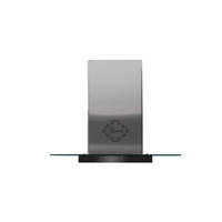 DUNSTABZUGSHAUBE GCH T 466 IS 90 BL PRIME + Umluftset, 90 cm Edelstahl Glas - Silberfarben, Glas/Metall (90/78/43cm) - Gurari