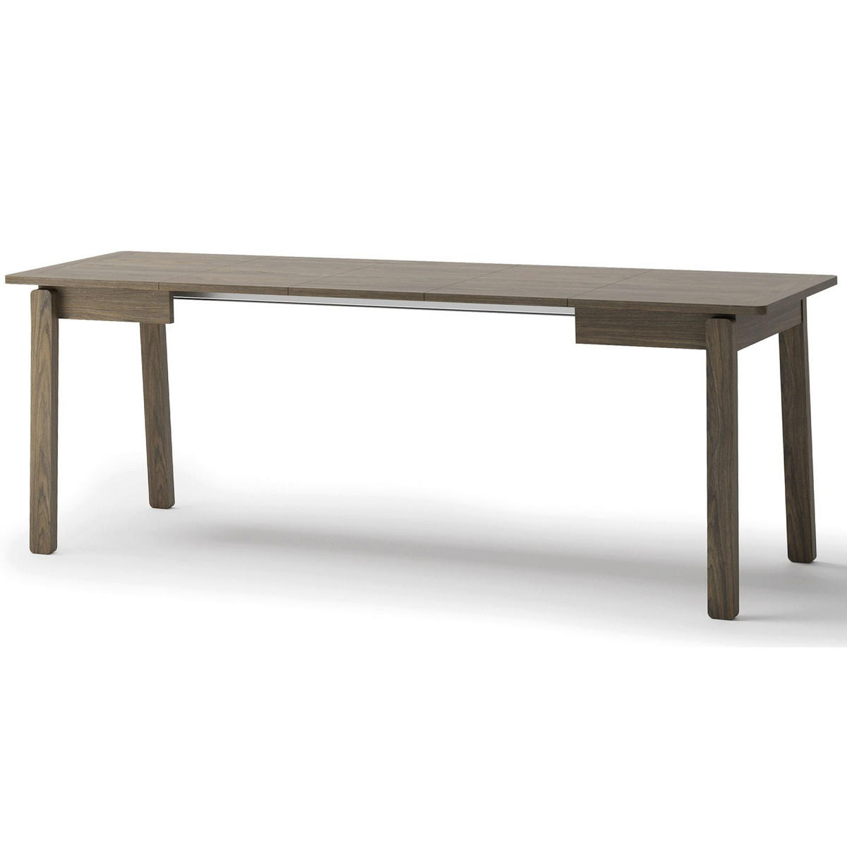 JEDÁLENSKÝ STÔL Plot rozkladací tmavý dekor duba, 104 x 224 x 60 cm - tmavohnedá, drevo/kompozitné drevo (60/104/77cm) - Selsey