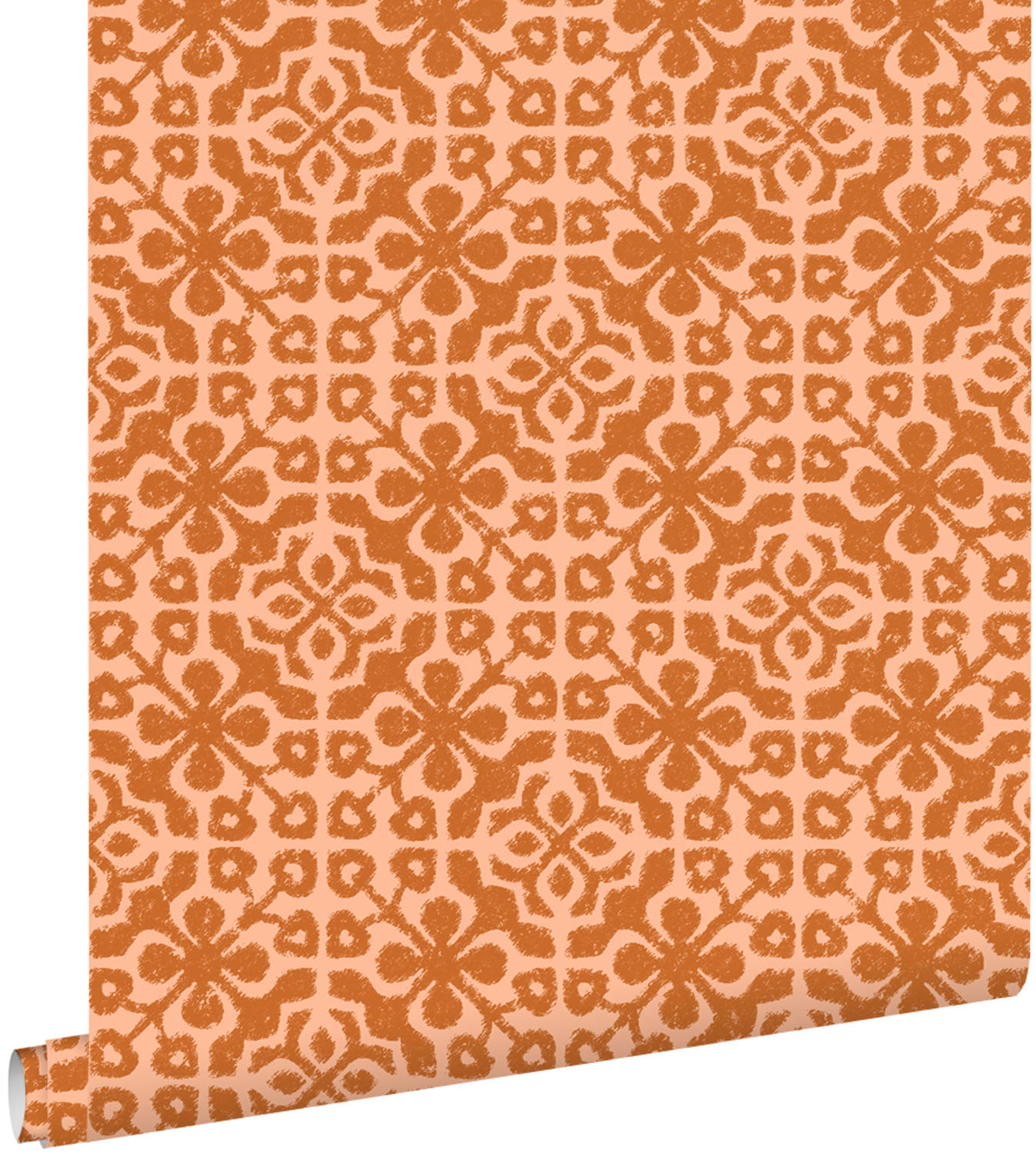 TAPETE abgenutzte Fliesen 50 x 900 cm - Orange, Papier (50/900cm) - ESTAhome