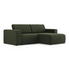 ECKSOFA Rechts Strukturstoff Stoff Grün - Blau/Schwarz, Kunststoff/Textil (224/167cm) - Makamii
