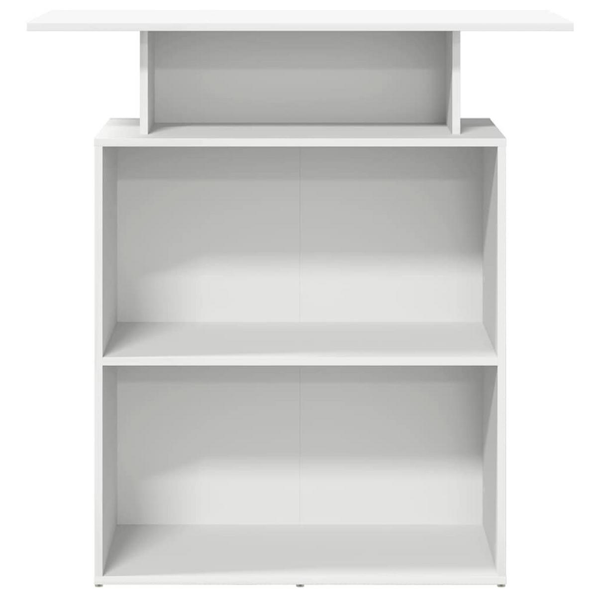 EMPFANGSTHEKE mit 3 Fächern 100/40/104 cm aus Holzwerkstoff Weiß - Weiß, Holz (40/100/104cm) - vidaXL