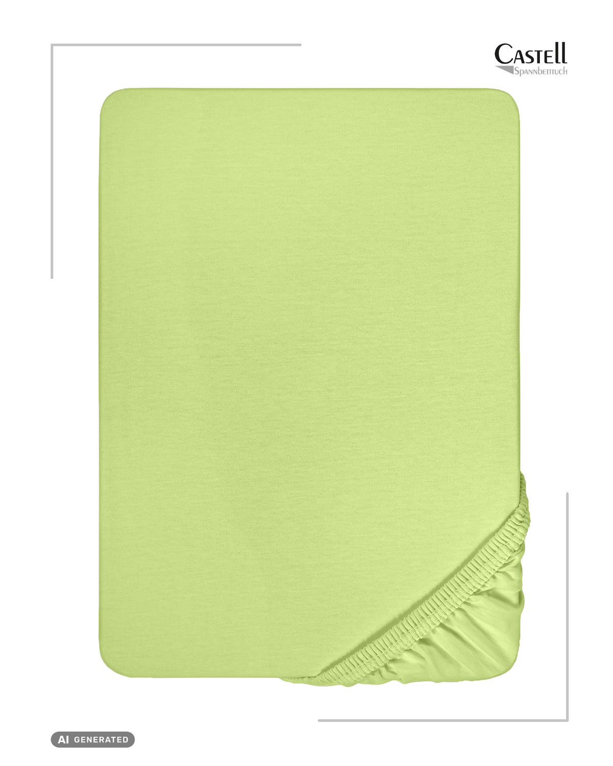 SPANNBETTTUCH Basic Jersey pistaziengrün, 120x200 cm - Hellgrün, Textil (120/200cm) - Castell