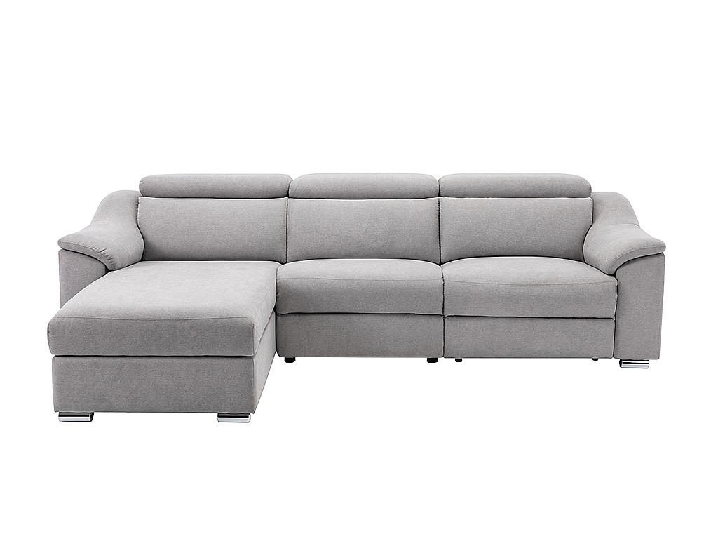 Vente-Unique Relaxsofa Hellgrau 284x100x175 cm
