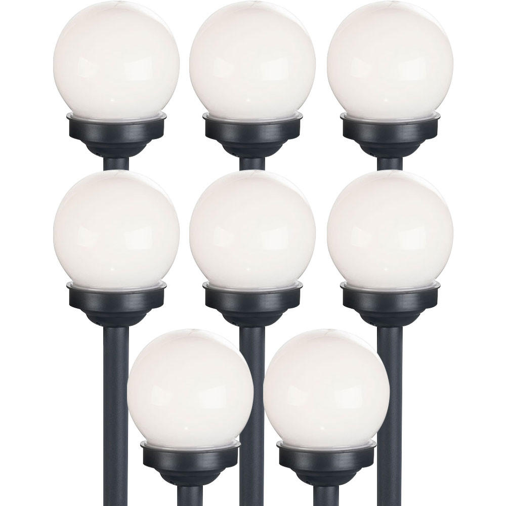 LED AUSSENLEUCHTE Solarkugel Weiß - Weiß, Kunststoff (10/10/38cm)