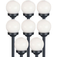 LED AUSSENLEUCHTE Solarkugel Weiß - Weiß, Kunststoff (10/10/38cm)