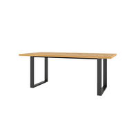 ESSTISCH HALERIA 200 x 100 x 76 cm - Eiche Wotan/Schwarz, Holz (200/100/76cm) - MASSENO