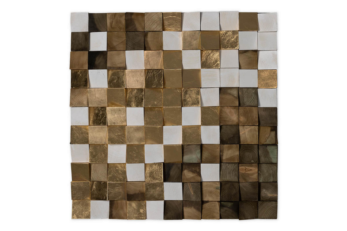 HOLZBILD Grau 75/75 cm - Braun/Grau, Holz (7/75cm) - KUNSTLOFT