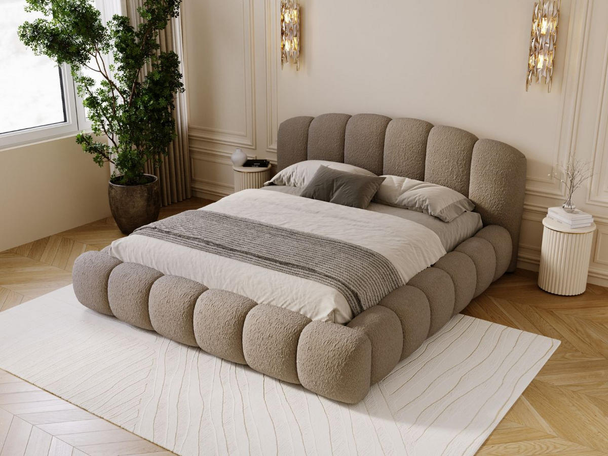 POLSTERBETT CLOUD SOFT - Braun, Textil (206/234cm) - Graingold