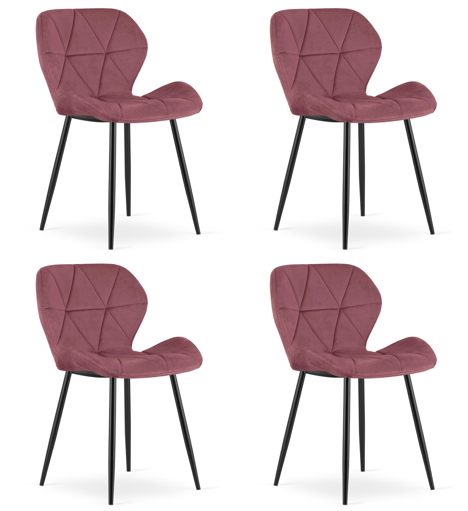 XXXLutz Stuhl Dunkelrosa 46x49x53 cm