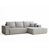 ECKSOFA MIT SCHLAFFUNKTION Maze Hellgrau Webstoff - Hellgrau/Schwarz, Holz/Holzwerkstoff (294/185cm) - Maison de Reve