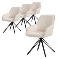 ESSZIMMERSTUHL 4er Set creme - Beige, Textil (61/84.5/57cm) - ML-DESIGN