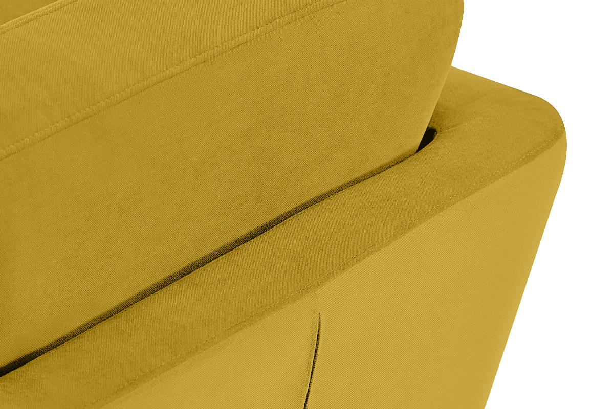 SOFA TAGIO mit Armlehnen, Gelb - Gelb/Braun, Buchenholz/Textil (153/80/84cm) - KONSIMO®