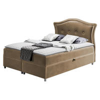 BOXBETT Bedran - Hellbraun, Holz (140/200cm) - MIRJAN24