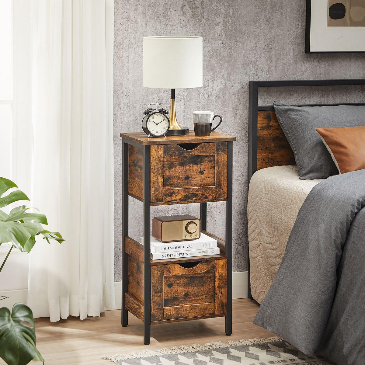 BADEZIMMERREGAL STANDREGAL - Braun, Holzwerkstoff (30/80/37cm) - Hansiro