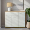 KOMMODE ESTELLE - Weiß/Sonoma Eiche, Holzwerkstoff (88/70/30cm) - CARO-Möbel